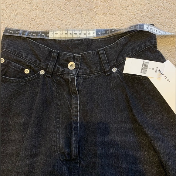 Sacai | Denim Handkerchief MIDI Skirt | Black | 1 (xs) - Picture 6 of 11